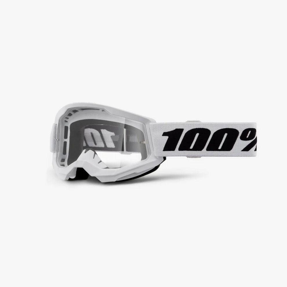100% Strata 2 Junior Goggle - Clear Lens 2024 - Liquid-Life #Wähle Deine Farbe_white