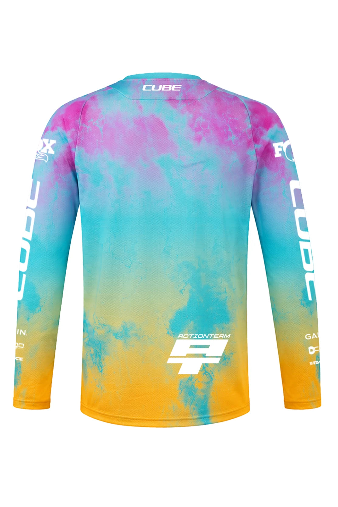 Cube MTB Trikot X AT langarm - Liquid-Life #Wähle Deine Farbe_turquoise/pink/yellow