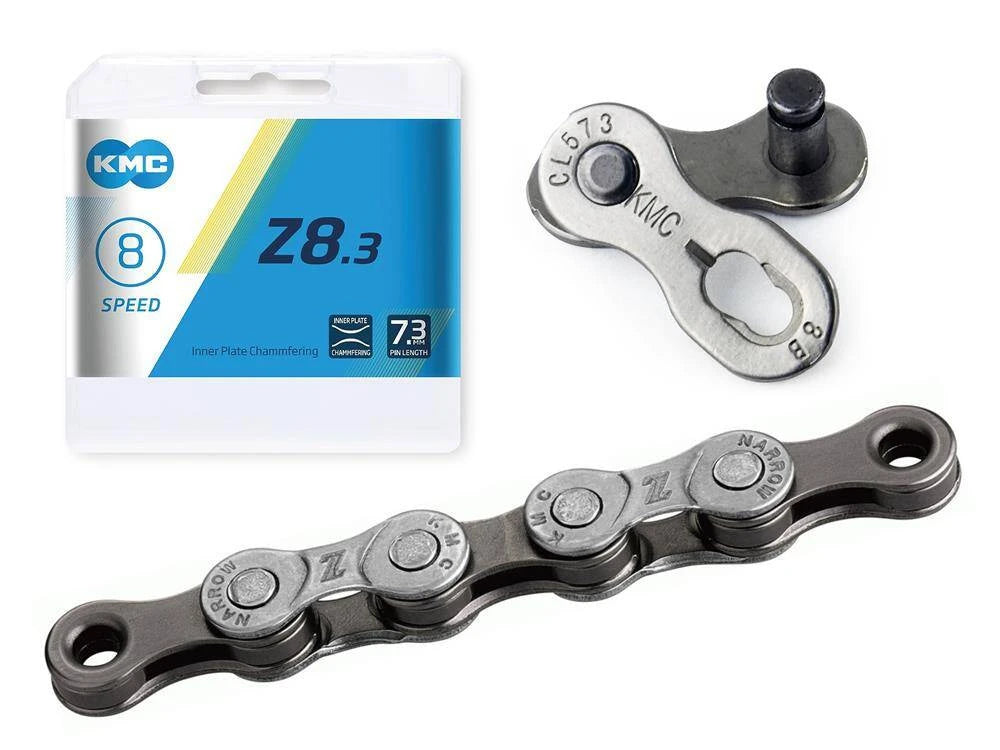 KMC Schaltungskette KMC Z8 1/2"X3/32" - Liquid-Life #Wähle Deine Farbe_silber/grau