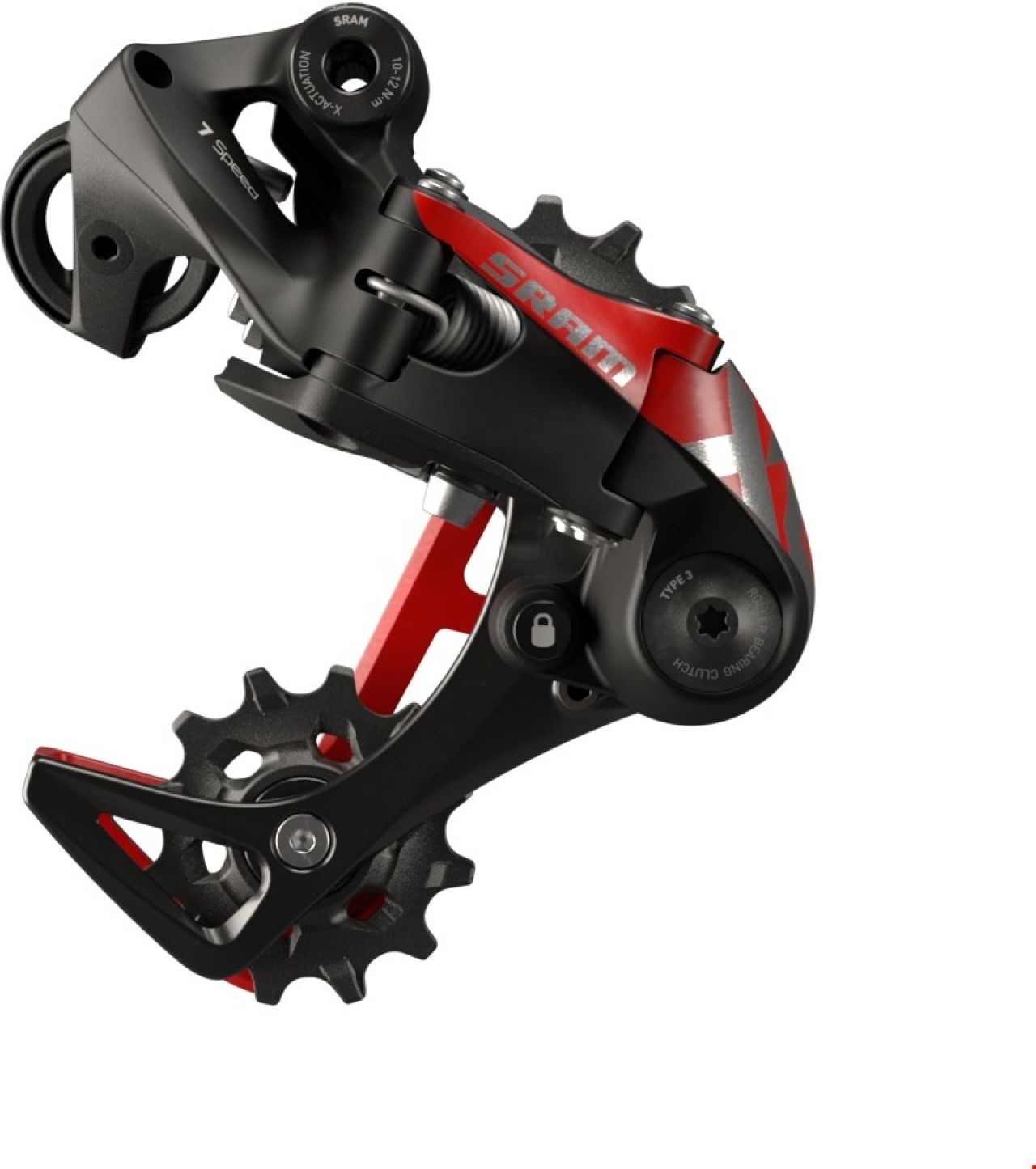 Sram X01 DH 7-fach Type 3.0 mittellang 28T #Wähle Deine Farbe_schwarz/rot