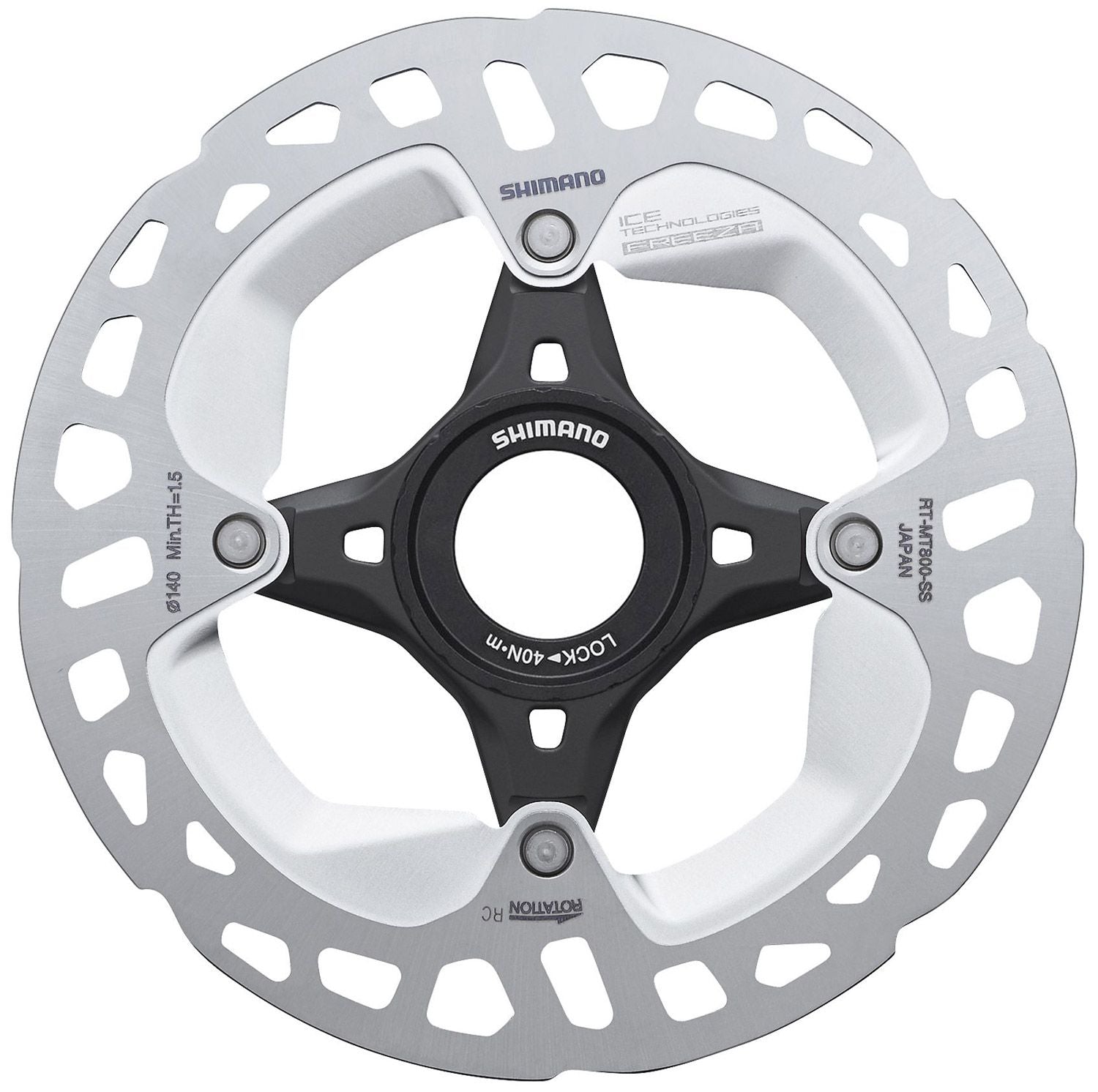 Shimano Bremsscheibe RT-MT800 Ice-Tech Center-Lock 203 mm - Liquid-Life #Wähle Deine Farbe_schwarz