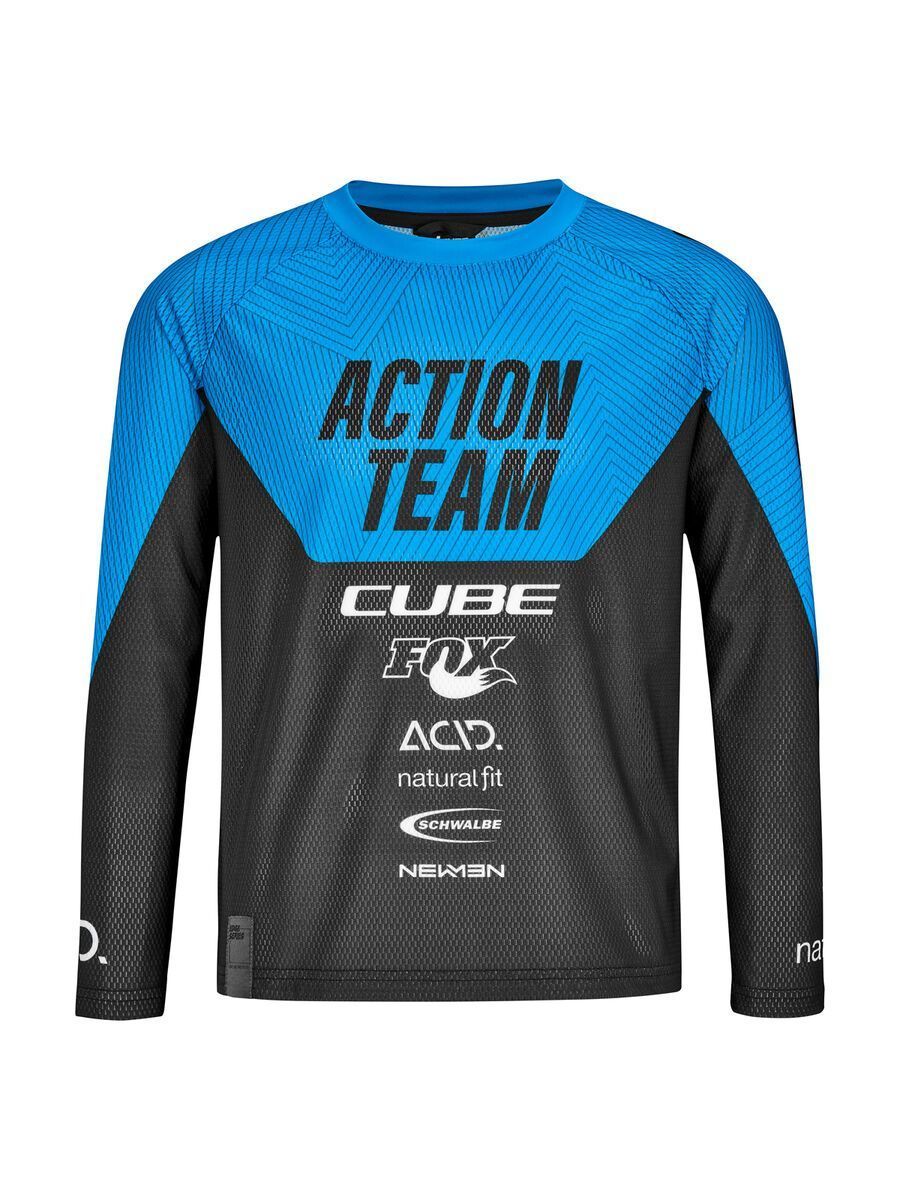Cube JUNIOR Trikot lang X Actionteam  #Wähle Deine Farbe_black/blue