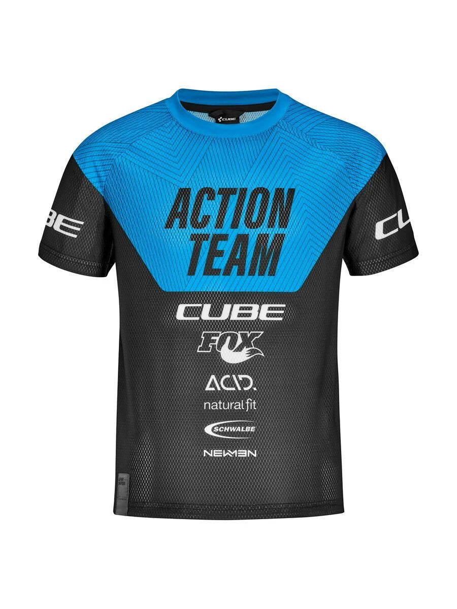 Cube JUNIOR Trikot kurz X Actionteam - Liquid-Life #Wähle Deine Farbe_black´n´blue