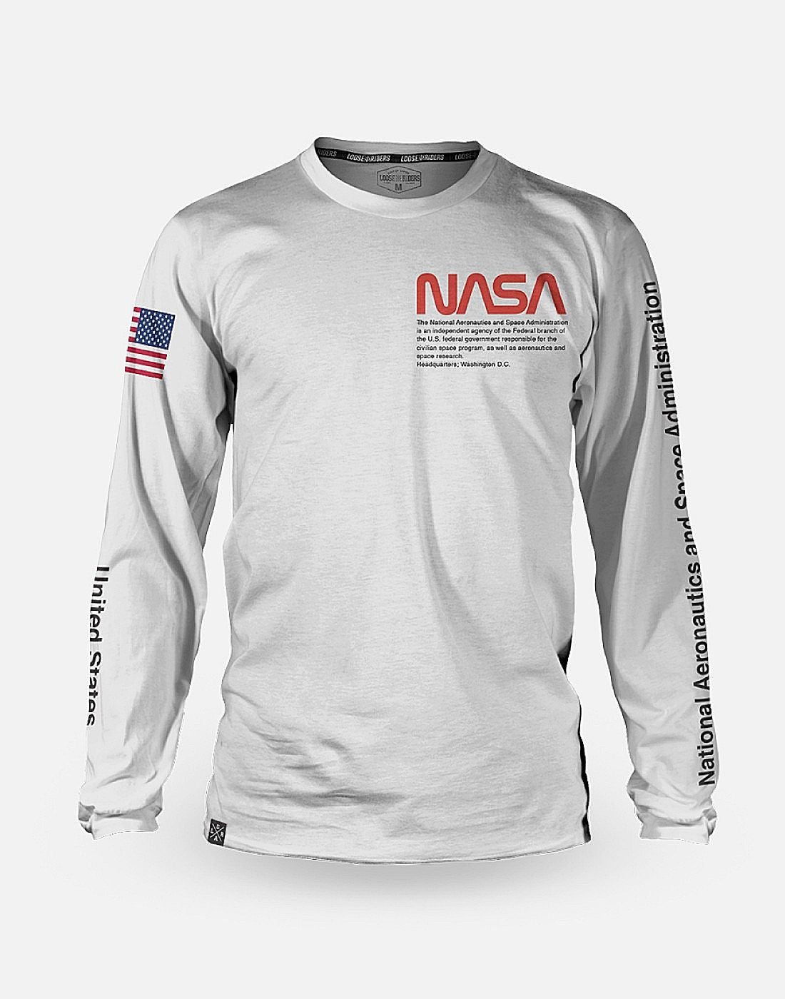 Loose Riders NASA C/S Jersey Long Sleeve Flight Crew - Liquid-Life #Wähle Deine Farbe_white
