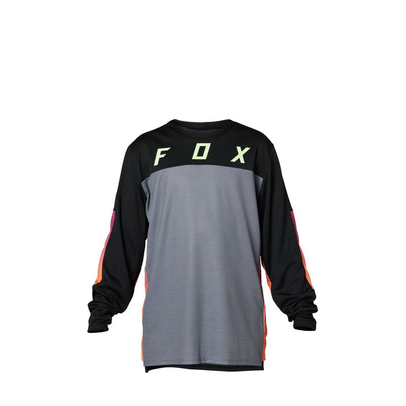 Fox Yth Defend LS Jersey Race - Liquid-Life #Wähle Deine Farbe_Black