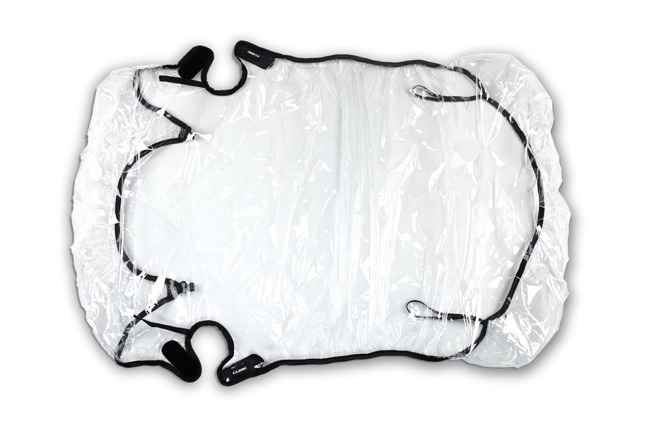 Cube Regenschutz für Kinder Fahrradanhänger Double - Liquid-Life #Wähle Deine Farbe_transparent