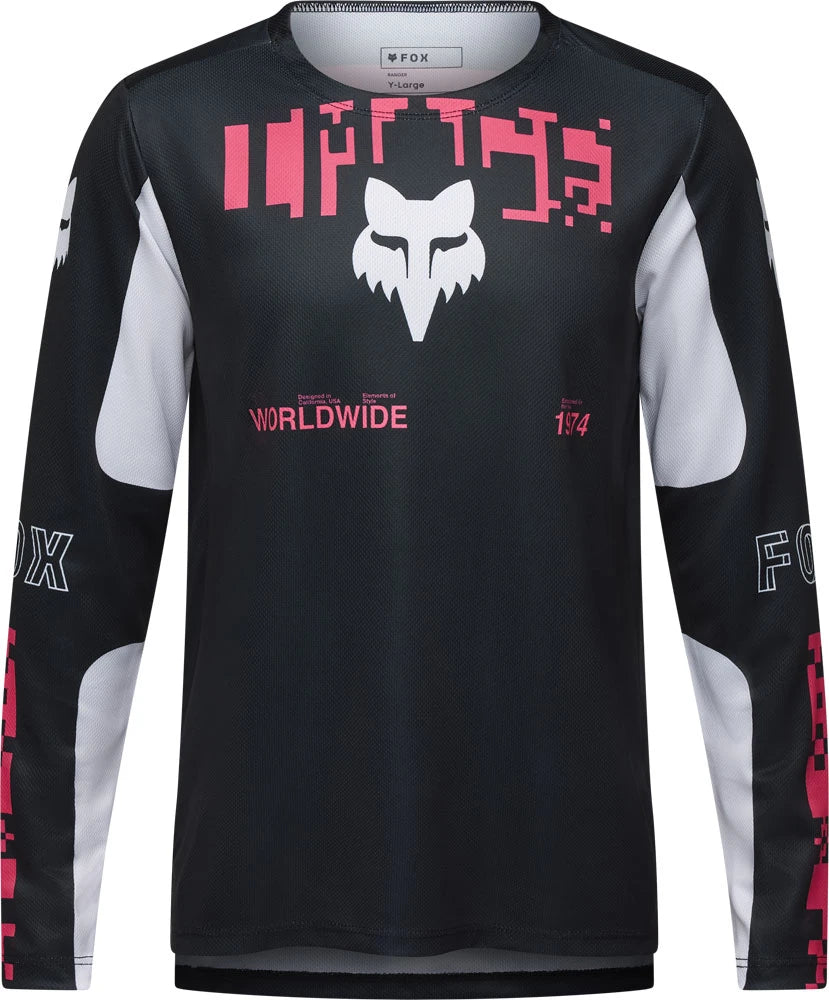Fox Yth Ranger LS Jersey Digi Image - Liquid-Life #Wähle Deine Farbe_Black