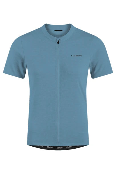 Cube GRAVEL Trikot Full Zip CARGO kurzarm - Liquid-Life #Wähle Deine Farbe_blue