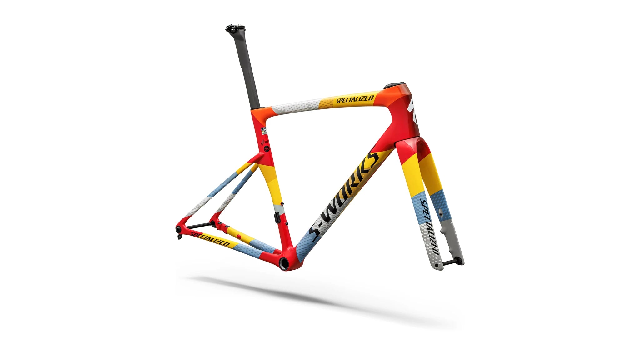 Specialized Tarmac SL9 S-Works Rahmen Team Replica SDWORX Gloss Vivid Red / Yellow / Dolomite Metallic 2027