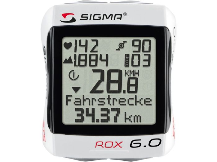 Sigma Fahrradcomputer ROX 6.0 CAD - Liquid-Life #Wähle Deine Farbe_Weiß