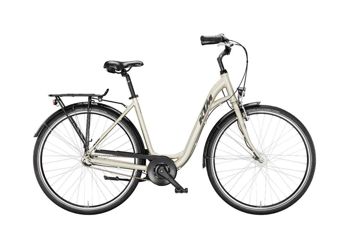 damenfahrrad 28 ktm CITY FUN D-W Champagne Matt (Black&Orange) kaufen Länge:200 cm Kettler E-Bike 2016 - Mit Text Quer