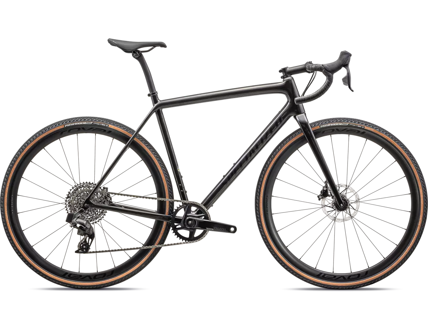 Specialized Crux Gravelbike in Schwarz, geeignet für Offroad-Abenteuer.
