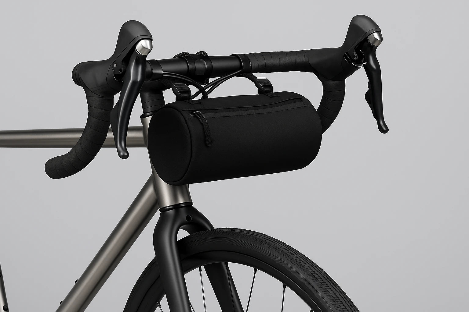 Burrito Bag Lenkertasche montiert an einem Gravelbike