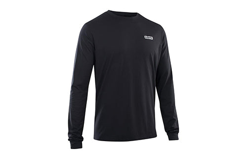 Schwarzes langärmliges MTB-Trikot von ION, geeignet für Mountainbike-Enthusiasten.