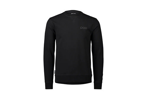 Schwarzer POC-Pullover mit Rundhalsausschnitt, schlichtes Design, ideal für Freizeit oder sportlichen Gebrauch.