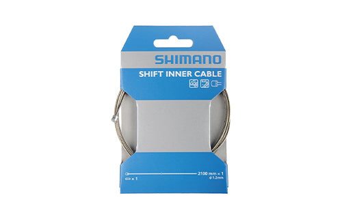 Shimano Schaltzug, 2100mm, für Fahrradschaltungen, in blauer Verpackung. Ideal für präzises Schalten.