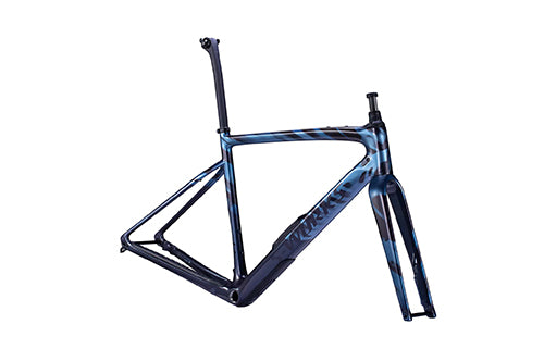 Blauer Specialized-Rahmen für Rennräder oder Gravelbikes, ideal für sportliche Radfahrer oder Abenteuer auf unbefestigten Wegen.