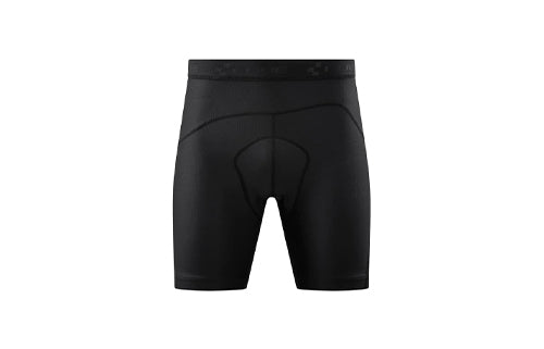 Schwarze Funktionsunterwäsche für Radsport, gepolstert an der Vorderseite. Ideal für sportliche Aktivitäten.