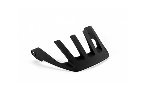Schwarze Helmschirm aus Kunststoff für Fahrradhelme, geeignet für verschiedene Outdoor-Aktivitäten.