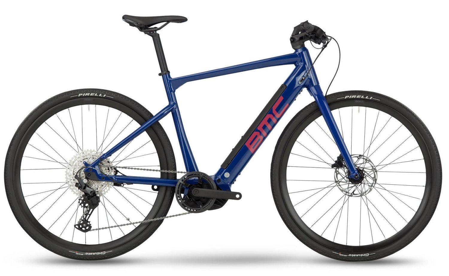 BMC Alpenchallenge AMP AL ONE 2023: Agiles E-Bike in Blue/Neon Red