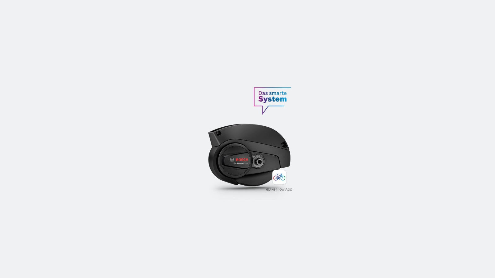 Bosch Performance Line eBike-Motor, schwarze Einheit für elektrische Fahrräder, mit eBike Flow App kompatibel.