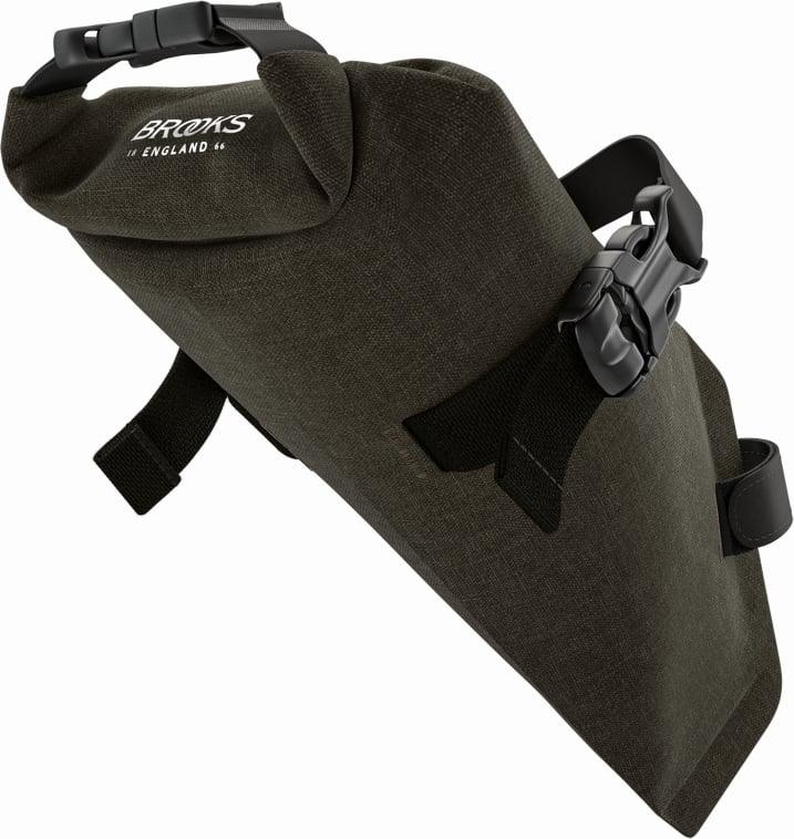 Brooks Scape Saddle Roll Bag mud green - Liquid-Life