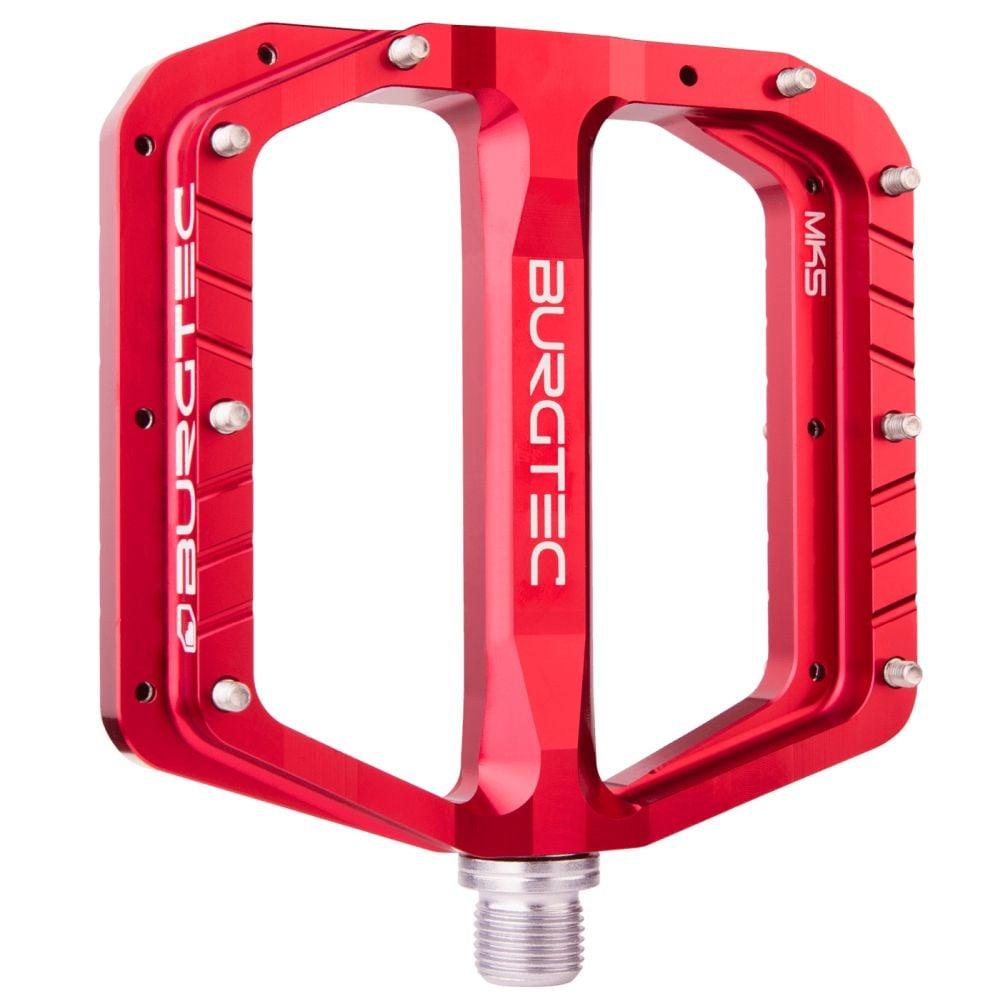 Burgtec Penthouse Flat Pedale MK5 Stahlachse - Liquid-Life #Wähle Deine Farbe_Red