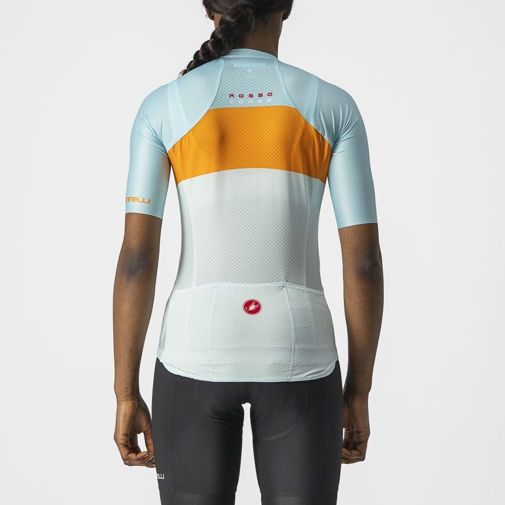 Castelli Aero Pro Damen Jersey - Liquid-Life #Wähle Deine Farbe_Light Acqua/Pop Orange-Skylight