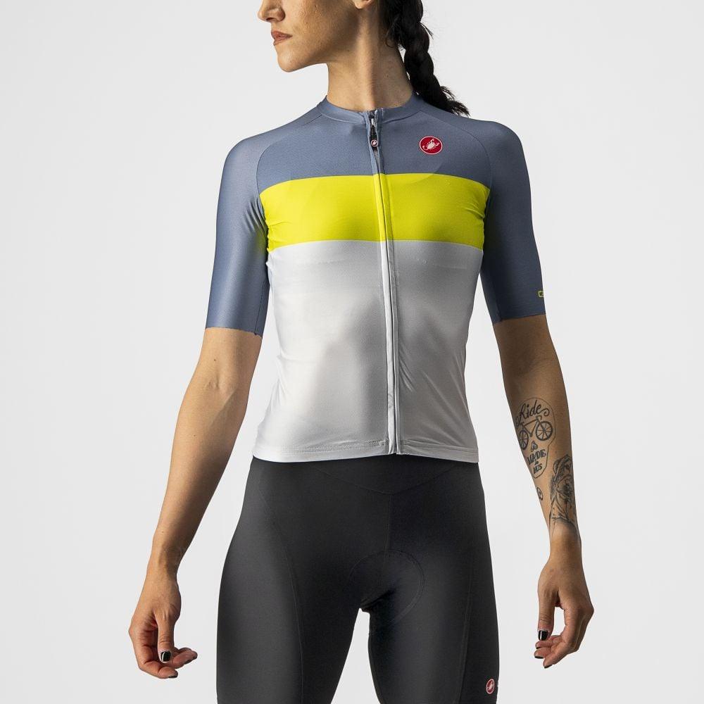 Castelli Aero Pro Damen Jersey - Liquid-Life #Wähle Deine Farbe_Silver Gray/Sulphur-Light Steel