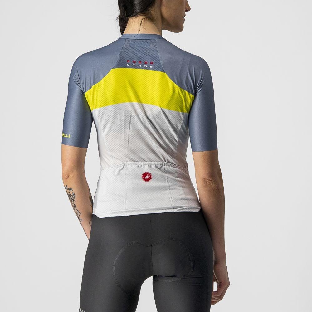 Castelli Aero Pro Damen Jersey - Liquid-Life #Wähle Deine Farbe_Silver Gray/Sulphur-Light Steel