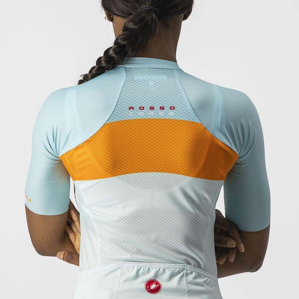 Castelli Aero Pro Damen Jersey - Liquid-Life #Wähle Deine Farbe_Light Acqua/Pop Orange-Skylight