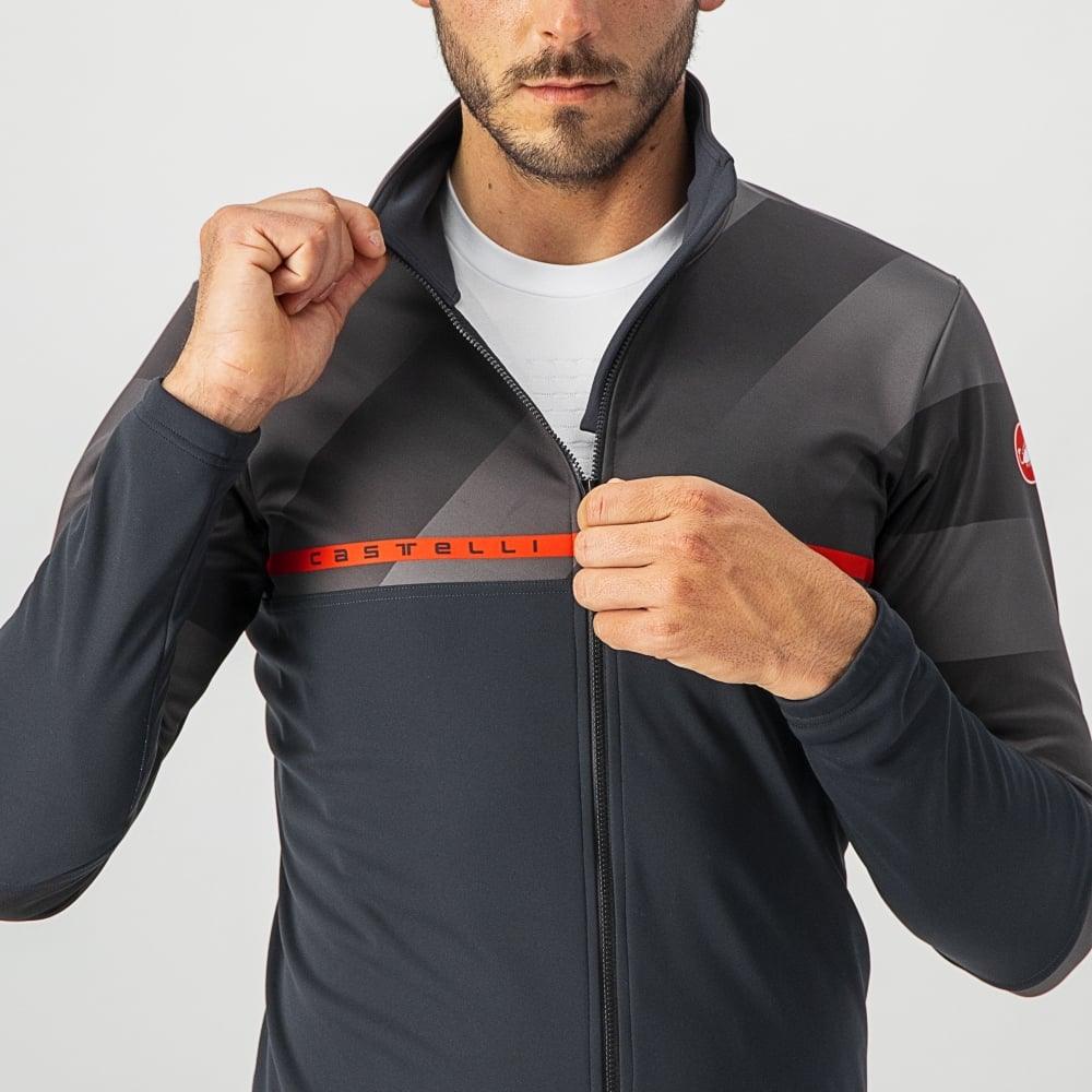 Castelli Finestre Jacket - Liquid-Life #Wähle Deine Farbe_Light Black/Dark Gray-Red
