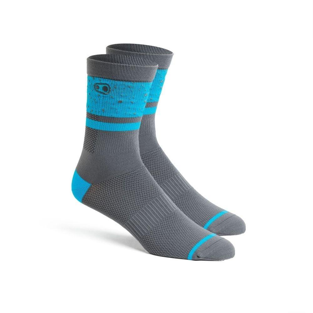 Crankbrothers Icon Socken Splatter ltd. - Liquid-Life #Wähle Deine Farbe_Grey/Blue