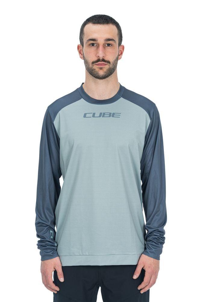 Cube ATX Rundhalstrikot langarm - Liquid-Life #Wähle Deine Farbe_Olivgrün Anthrazit