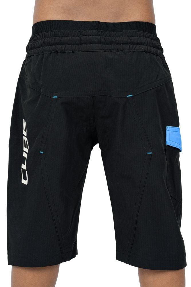Cube JUNIOR Baggy Shorts inkl. Innenhose - Liquid-Life #Wähle Deine Farbe_Black´n´Blue´n´White