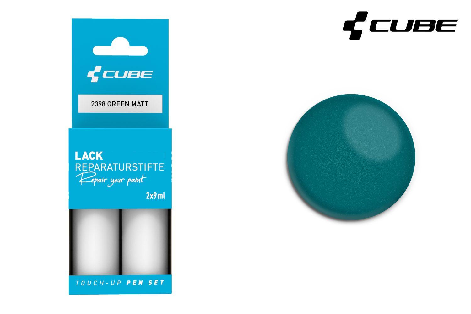 cube fahrrad lackstift Cube Lackstift Set GREEN matt 2398