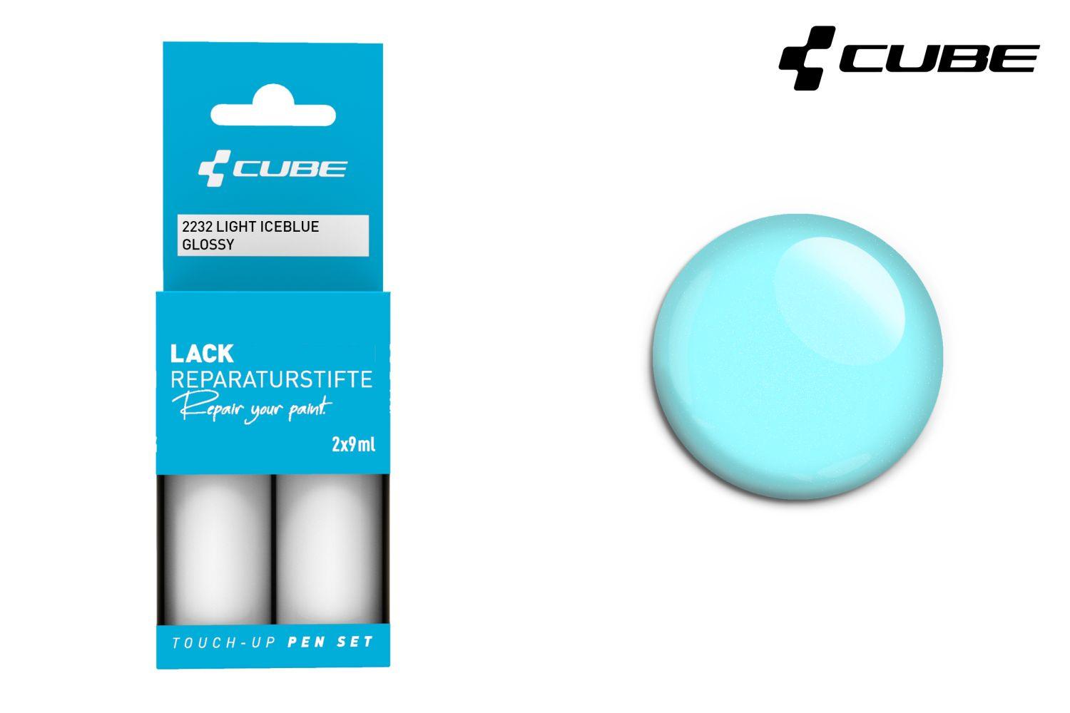 Cube Lackstift Set 2232 Light Iceblue Glossy – 2x9ml Ersatzlack