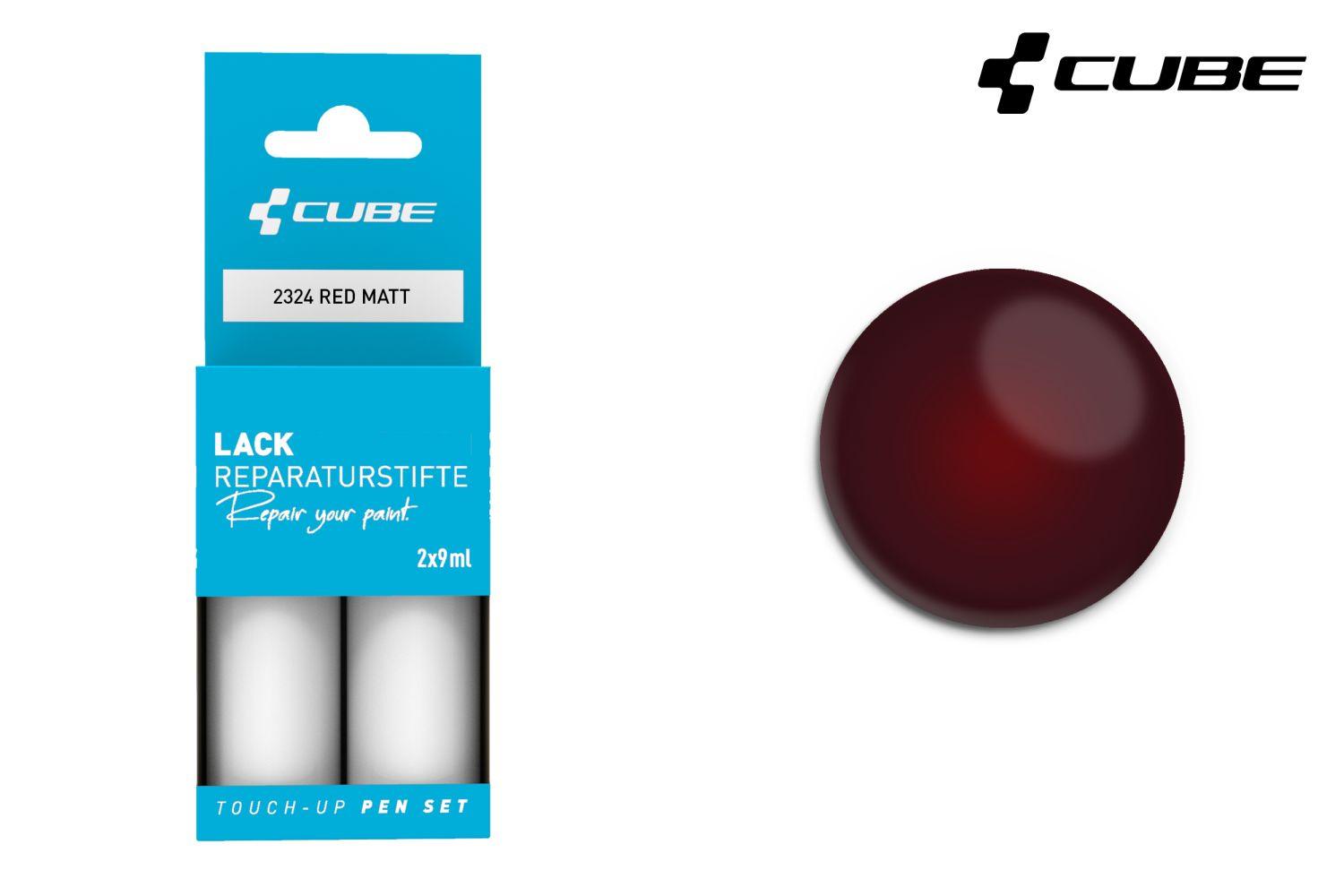 Cube Lackstift Set RED matt 2324 – Original Ersatzteil (2x9ml)