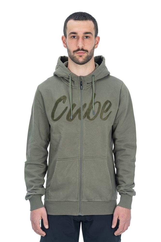 Cube Organic Zip Hoodie - Liquid-Life #Wähle Deine Farbe_Olivgrün