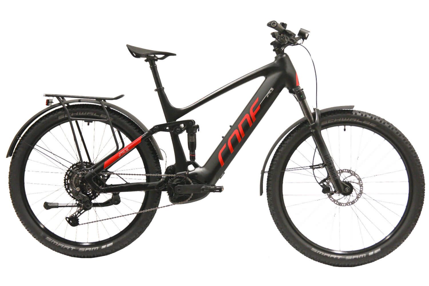 mountainbike schwarz rot CONE eFullTrail IN 3.0 Gent 2024