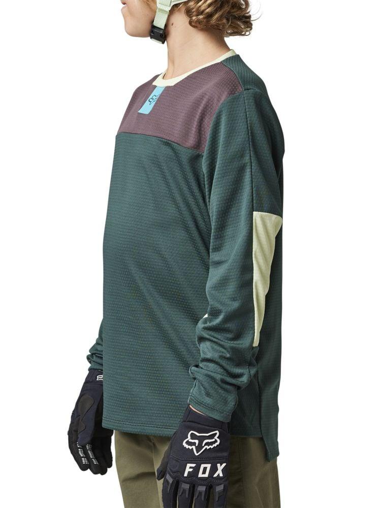 Fox Youth Defend LS Trikot - Liquid-Life #Wähle Deine Farbe_Emerald