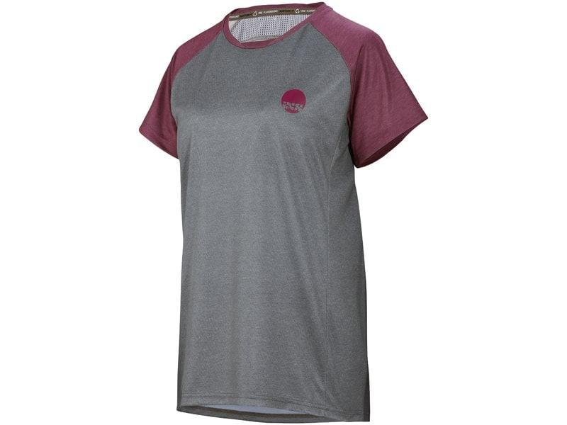 IXS Flow Women Jersey s/s - Liquid-Life #Wähle Deine Farbe_Graphite / Aubergine