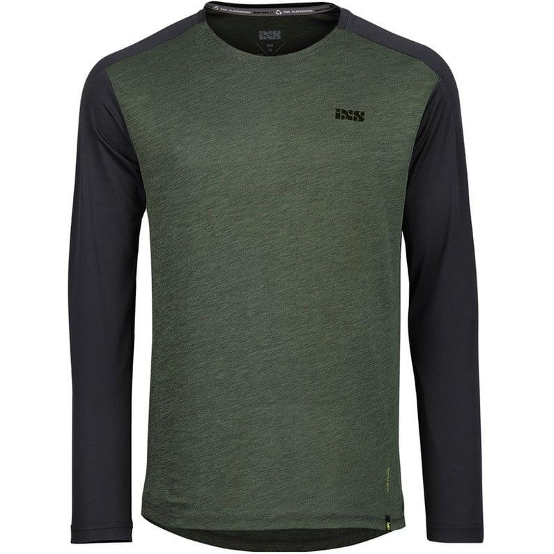 IXS Flow X Long Sleeve Jersey - Liquid-Life #Wähle Deine Farbe_Olive/Black