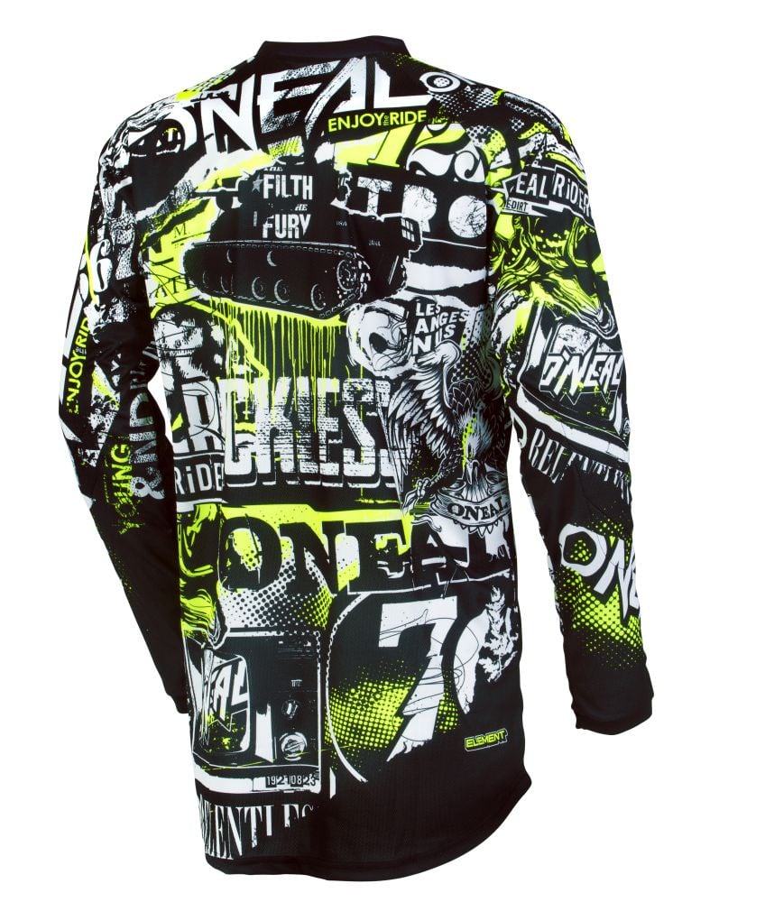 O'Neal Element Youth Jersey Attack - Liquid-Life #Wähle Deine Farbe_black/neon yellow