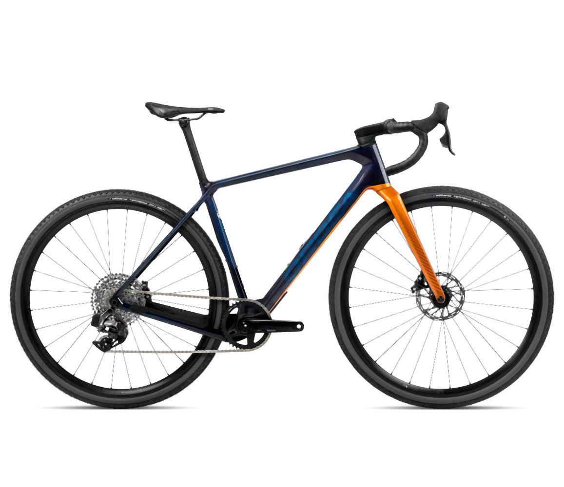 Orbea 23 TERRA M31eTEAM 1X Blue Carbon ViewLeo Orange 2023 - Liquid-Life