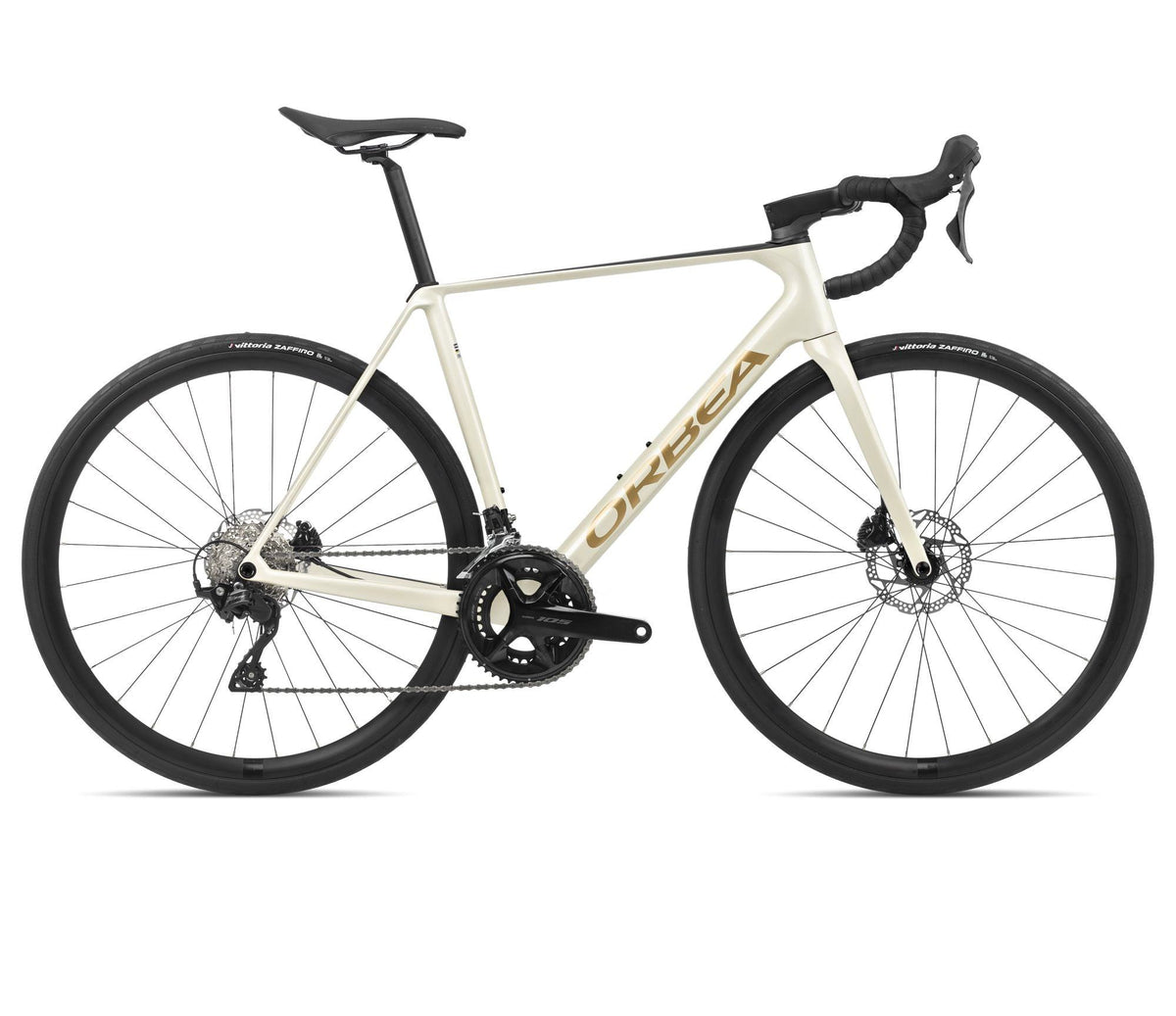 rennrad beige Orbea ORCA M30 2024 - Ivory White-Burgundy