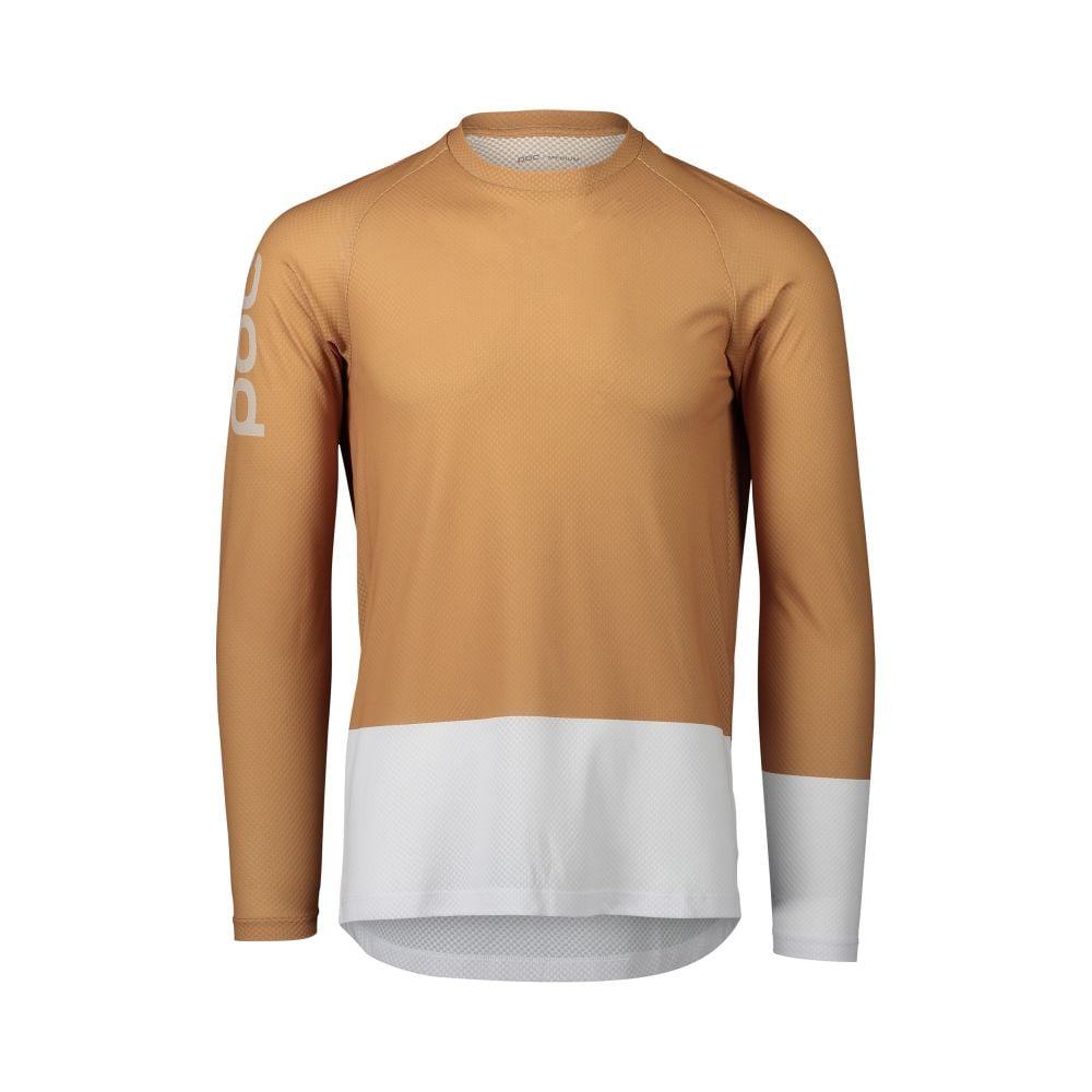 POC MTB Pure LS Jersey - Liquid-Life #Wähle Deine Farbe_Aragonite Brown/Hydrogen White