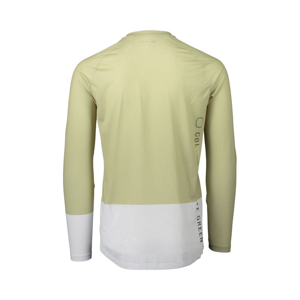 POC MTB Pure LS Jersey - Liquid-Life #Wähle Deine Farbe_Prehnite Green/Hydrogen White