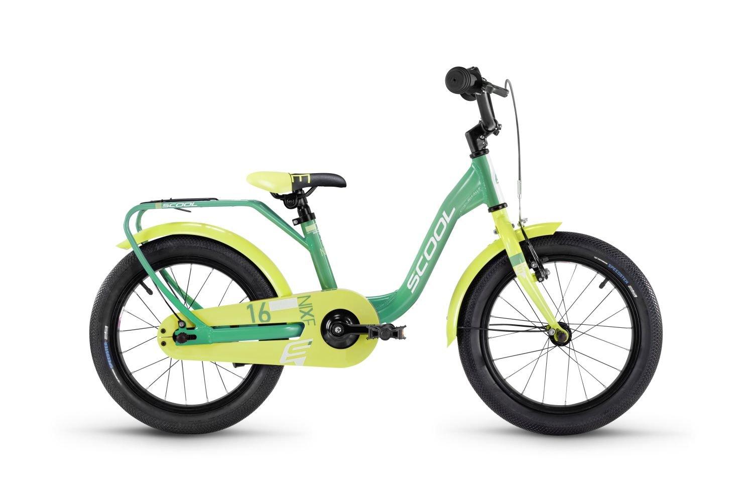 coole kinderräder S'Cool niXe 16-1S Green/Lime: Das ideale 16 Zoll Kinder-Einsteigerbike