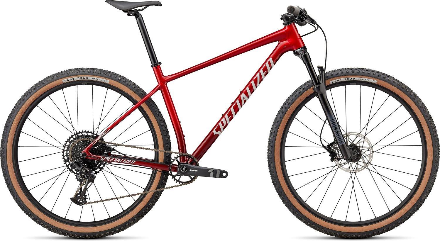 rotes mountainbike Specialized Chisel Comp 2022 | Ultraleichtes XC-Hardtail